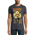 ULTRABASIC Herren-Neuheits-T-Shirt Slashing Party Cat Version