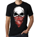 ULTRABASIC Graphic Men's T-Shirt - Gang Skull - Red Scarf Shirt for Fans