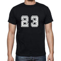 23 Numbers Black Men's Short Sleeve Round Neck T-shirt 00116