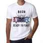 24 Ready To Fight Mens T-Shirt White Birthday Gift 00387 - White / Xs - Casual