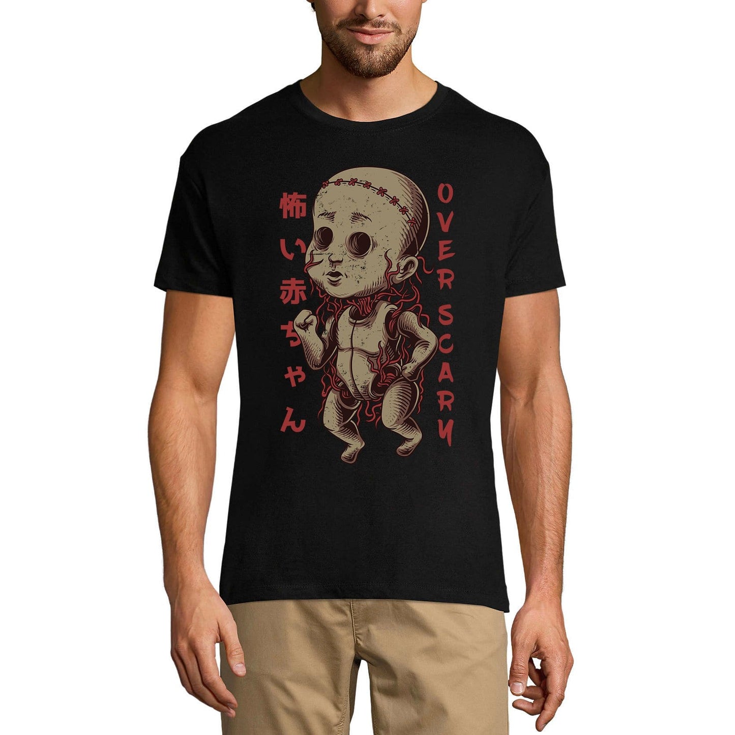 ULTRABASIC Herren-Neuheits-T-Shirt Over Scary – Gruseliges Baby-T-Shirt