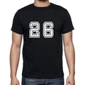 26 Numbers Black Men's Short Sleeve Round Neck T-shirt 00116