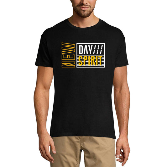 ULTRABASIC Graphic Men's T-Shirt New Day New Spirit - Inspirational Saying