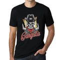 ULTRABASIC Graphic Men's T-Shirt - Gangsta Skull - Cowboy Gangster Shirt for Men