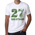 27 And Strong Men's T-shirt White Birthday Gift 00474