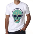 ULTRABASIC Men's Graphic T-Shirt Skull With Headphones Music - Shirt for Musician