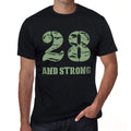 28 And Strong Men's T-shirt Black Birthday Gift 00475