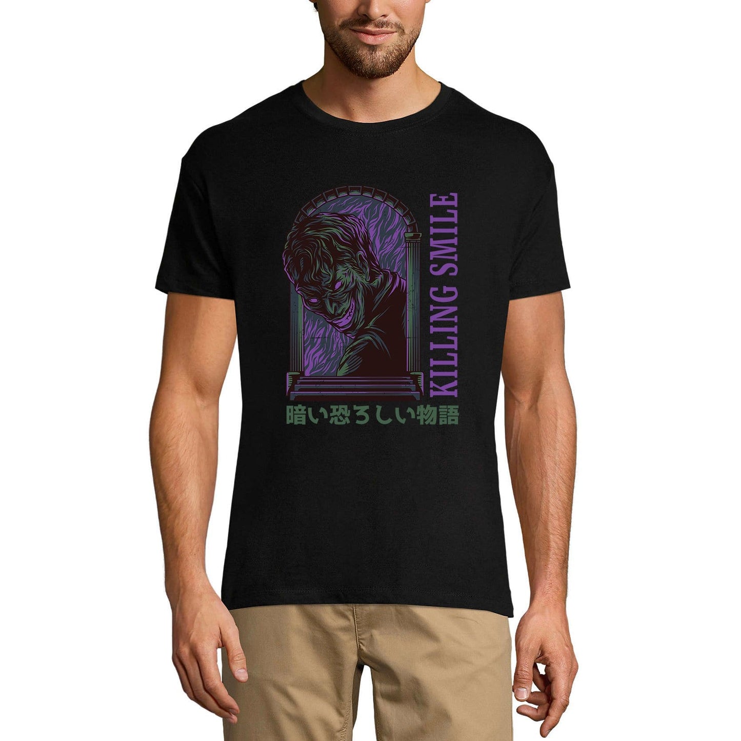 ULTRABASIC Men's Novelty T-Shirt Killing Smile - Scary Short Sleeve Tee Shirt