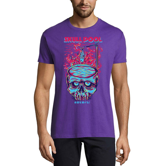 ULTRABASIC Men's Novelty T-Shirt Skull Pool - Scary Skull Tee Shirt