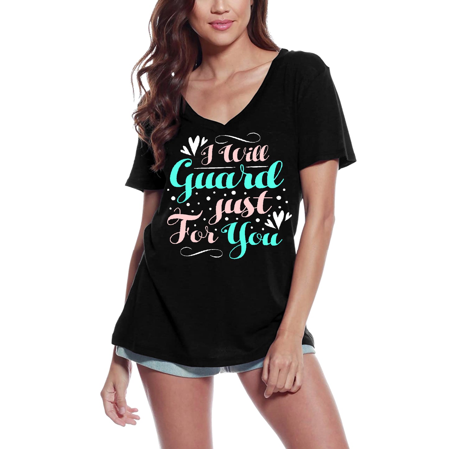 ULTRABASIC Women's T-Shirt Quote I Will Guard Just For You - Motivational Gift