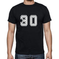 30 Numbers Black Men's Short Sleeve Round Neck T-shirt 00116