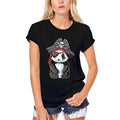 ULTRABASIC Women's Organic T-Shirt - Pirate Panda - Cute Funny Shirt for Women
