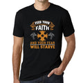 ULTRABASIC Men's T-Shirt Feed Your Faith - Christian Religious Shirt