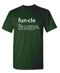 Men's T-Shirt Graphic Novelty Funny T Shirt Funcle Gift for Uncle Bottle Green