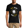 ULTRABASIC Men's T-Shirt Wise Mind Inner Peace - Lion Positive Shirt for Men
