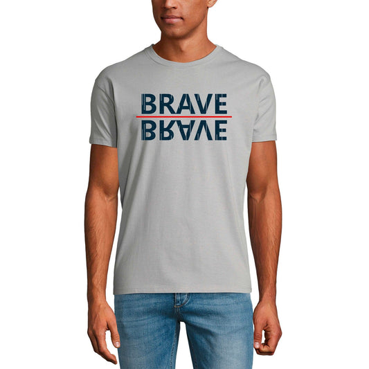 ULTRABASIC Men's Graphic T-Shirt Brave Fearless - Hilarious Shirt for Men