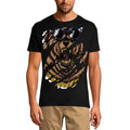 ULTRABASIC Herren zerrissenes T-Shirt, lustiger Braunbär – Vintage-Shirt mit goldener Kette für Männer