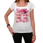 33 Seattle City With Number Womens Short Sleeve Round White T-Shirt 00008 - Casual