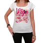 34 Vigo City With Number Womens Short Sleeve Round White T-Shirt 00008 - Casual