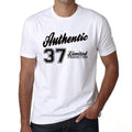 37, Authentic, White, Men's Short Sleeve Round Neck T-shirt 00123