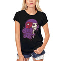 ULTRABASIC Women's Organic T-Shirt - Scary Lady Skull - Skull Shirt for Women