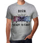 38 Ready To Fight Mens T-Shirt Grey Birthday Gift 00389 - Grey / S - Casual