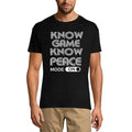 ULTRABASIC Men's Graphic T-Shirt Know Game Know Peace - Interesting Sayings