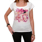 40 Belluno City With Number Womens Short Sleeve Round White T-Shirt 00008 - White / Xs - Casual