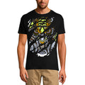 ULTRABASIC Herren zerrissenes T-Shirt Hippo Robot – Hippopotamus Grafikshirt für Männer