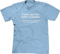 Men's T-shirt Funny T-shirt Two Kinds of People Incomplete Data Light Blue