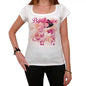 41 Berdeaux City With Number Womens Short Sleeve Round White T-Shirt 00008 - White / Xs - Casual