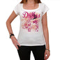 41 Dallas City With Number Womens Short Sleeve Round White T-Shirt 00008 - White / Xs - Casual