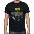 Ultrabasic - Homme T-Shirt Graphique J'aime Miami Lumières Noir Profond
