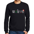 Ultrabasic - Homme Imprimé Graphique Sweat-Shirt Noël Croire Arbre Idées Cadeaux de Noël