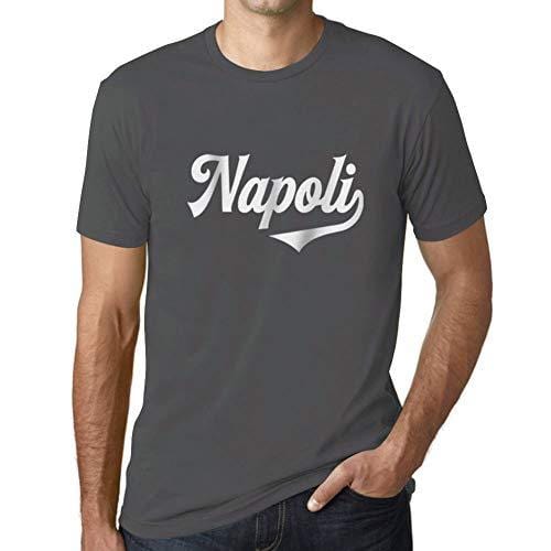 Ultrabasic - Herren T-Shirt Graphique Napoli Gris Clair