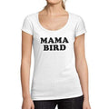 Ultrabasic - Tee-Shirt Femme col Rond Décolleté Mama Bird T-Shirt Blanc