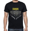 Ultrabasic - Homme T-Shirt Graphique J'aime Cologne Lumières Noir Profond