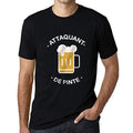 Homme T-Shirt Graphique Imprimé Vintage Tee Attaquant de Pinte Noir Profond