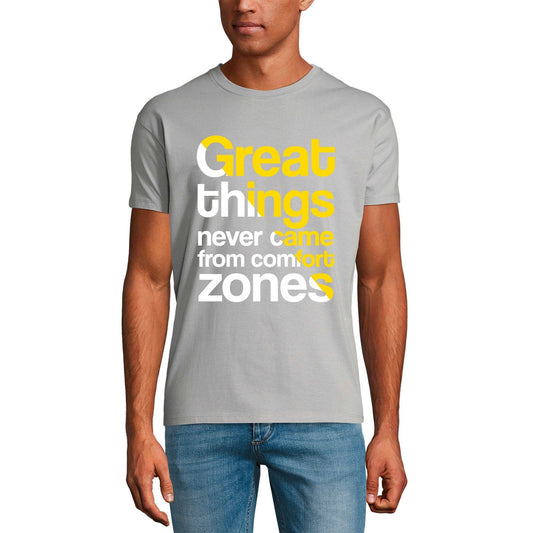 ULTRABASIC Men's T-Shirt Good Things Never Come From Comfort Zone - Motivation Shirt