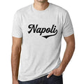 Ultrabasic - Homme T-Shirt Graphique Napoli Blanc Chiné