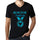 Ultrabasic Men's Graphic V-Neck T-Shirt Run for Autism <span>Deep Black</span>
