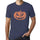 Ultrabasic - Homme T-Shirt Graphique Visage Citrouille Mignon Occasionnel Automne Halloween Denim