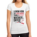 Ultrabasic Women's Graphic T-Shirt Cowgirl I Can Load More Than a Washer and Dryer White