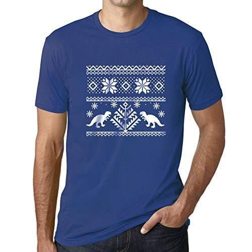 Ultrabasic – Herren-T-Shirt mit grafischem Dinosaurier-Motiv, bedruckt mit Buchstaben „Noël Cadeau Royal“.