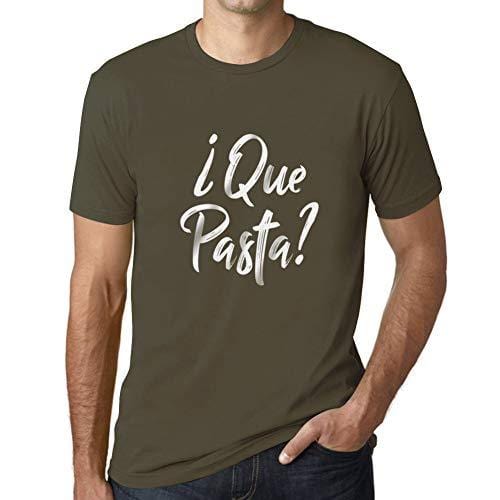Ultrabasic - Homme Graphique Que Pasta T-Shirt Imprimé Lettres Army