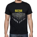 Ultrabasic - Homme T-Shirt Graphique J'aime Austria Lumières Noir Profond