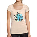 Ultrabasic - Tee-Shirt Femme col Rond Décolleté Today Everything Will be Fine Rose Crémeux