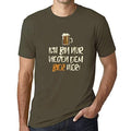 Ultrabasic - Homme T-Shirt Graphique Ich Bin Nur Wegen dem Bier Hier Army