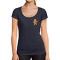 Ultrabasic - Femme Graphique Little Biscuit T-Shirt Action de Grâces Xmas Cadeau Idées Tee French Marine