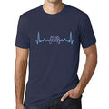 Ultrabasic - Homme T-Shirt Gaming Geek Battement de Coeur T-Shirt Cadeau Imprimé Tée-Shirt French Marine